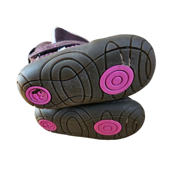 Stride Rite Surprize Arliss Girl's Faux Fur Lined Shoes Brown Pink Baby Size 3 - Picture 9 of 9